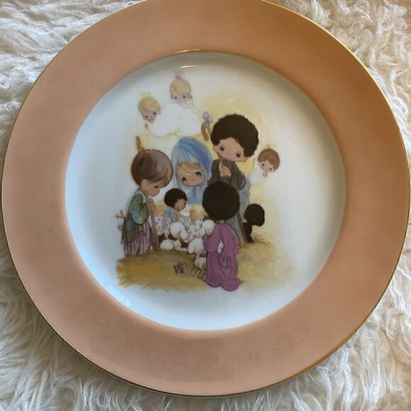 Come let us adore him precious moments plate - Picture 3 of 6